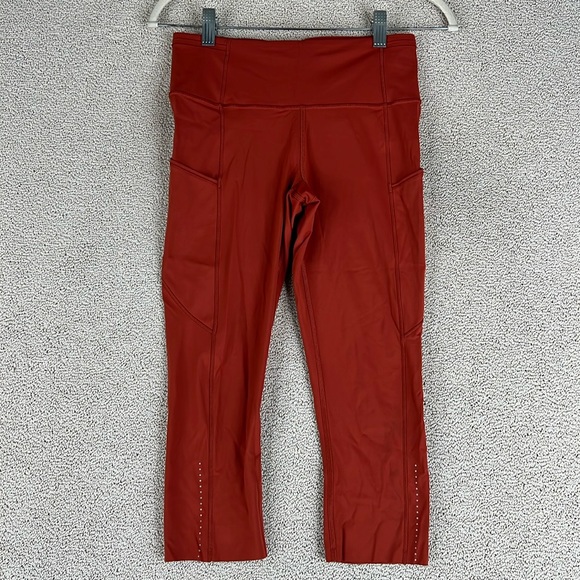 lululemon athletica Pants - Lululemon Fast and Free High-Rise Crop Tights 19” Womens Size 6 Cayenne